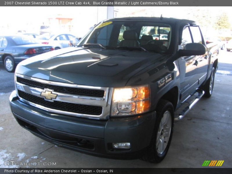 Blue Granite Metallic / Light Cashmere/Ebony Black 2007 Chevrolet Silverado 1500 LTZ Crew Cab 4x4
