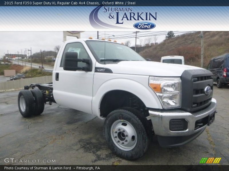 Oxford White / Steel 2015 Ford F350 Super Duty XL Regular Cab 4x4 Chassis