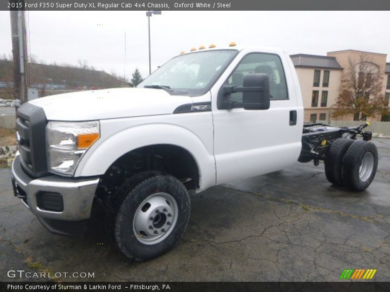 Oxford White / Steel 2015 Ford F350 Super Duty XL Regular Cab 4x4 Chassis