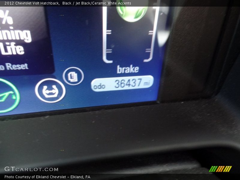Black / Jet Black/Ceramic White Accents 2012 Chevrolet Volt Hatchback