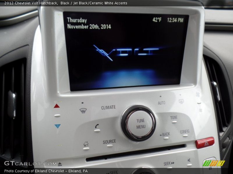 Black / Jet Black/Ceramic White Accents 2012 Chevrolet Volt Hatchback