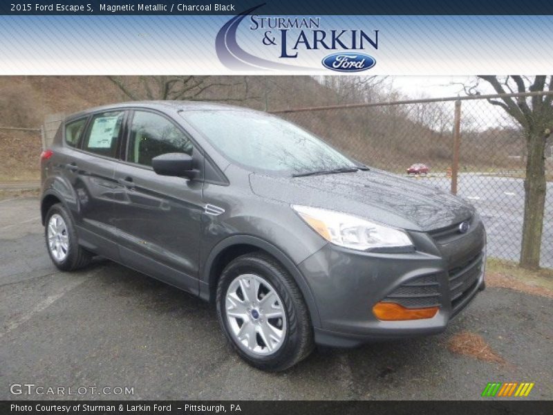 Magnetic Metallic / Charcoal Black 2015 Ford Escape S