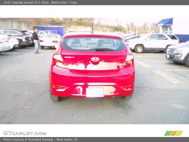 Boston Red / Gray 2015 Hyundai Accent GS 5-Door