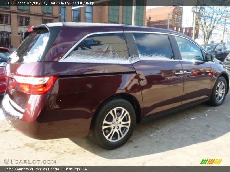 Dark Cherry Pearl II / Beige 2012 Honda Odyssey EX