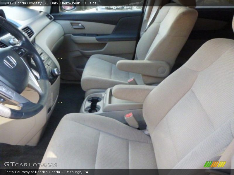 Dark Cherry Pearl II / Beige 2012 Honda Odyssey EX