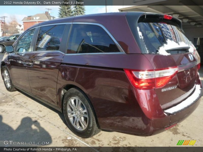 Dark Cherry Pearl II / Beige 2012 Honda Odyssey EX