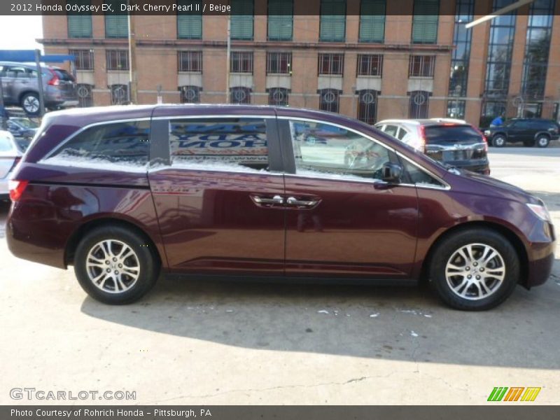 Dark Cherry Pearl II / Beige 2012 Honda Odyssey EX