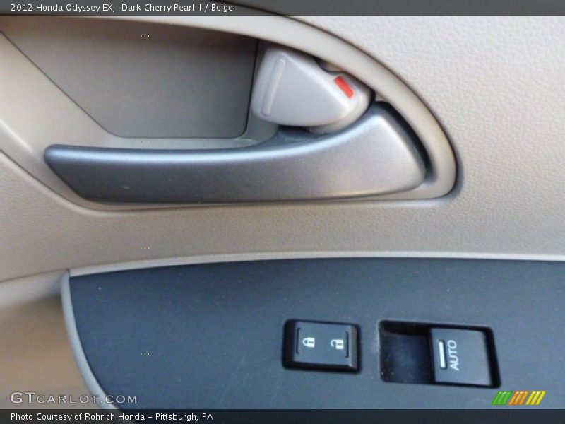 Dark Cherry Pearl II / Beige 2012 Honda Odyssey EX