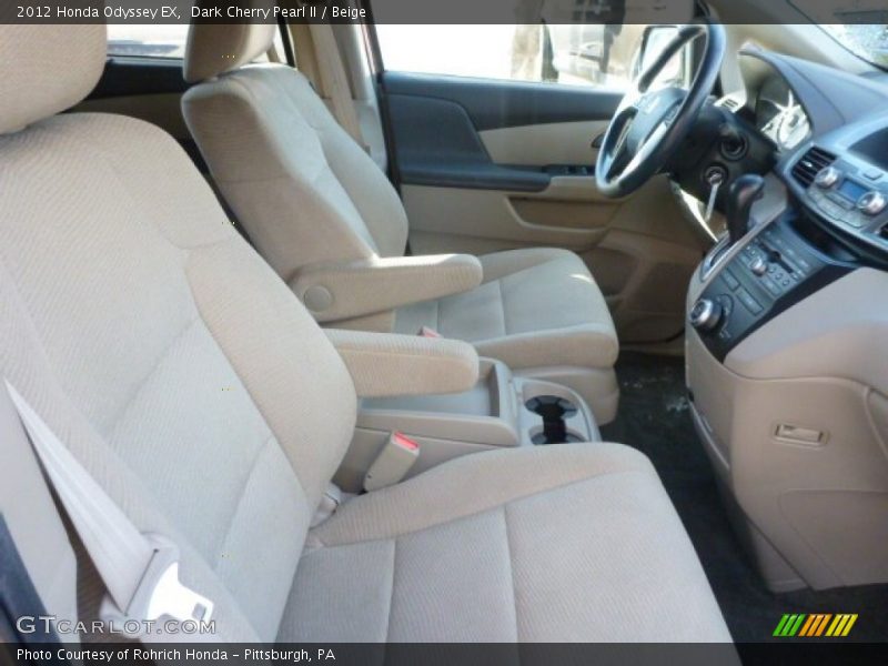 Dark Cherry Pearl II / Beige 2012 Honda Odyssey EX