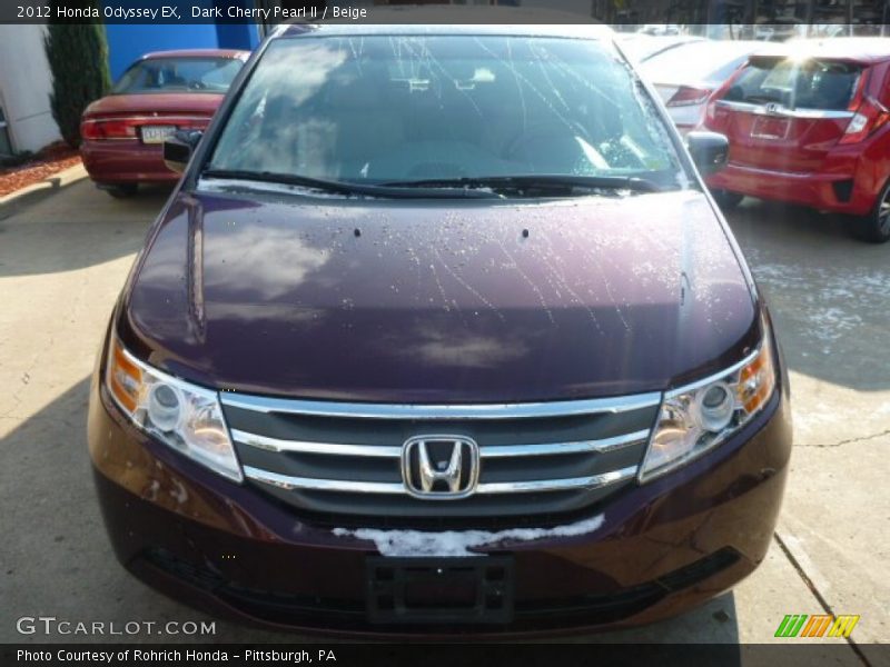 Dark Cherry Pearl II / Beige 2012 Honda Odyssey EX