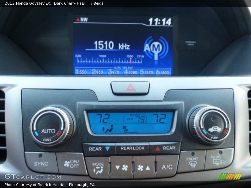 Dark Cherry Pearl II / Beige 2012 Honda Odyssey EX