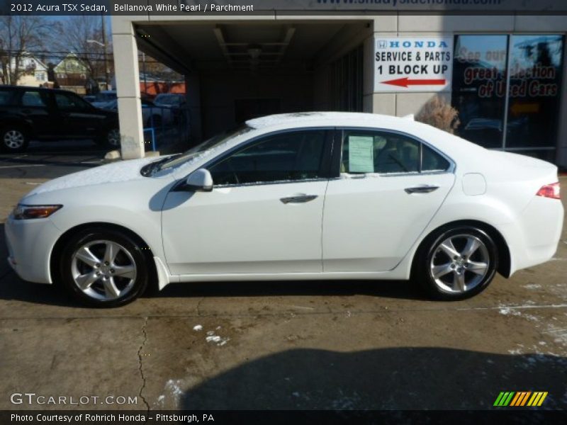 Bellanova White Pearl / Parchment 2012 Acura TSX Sedan