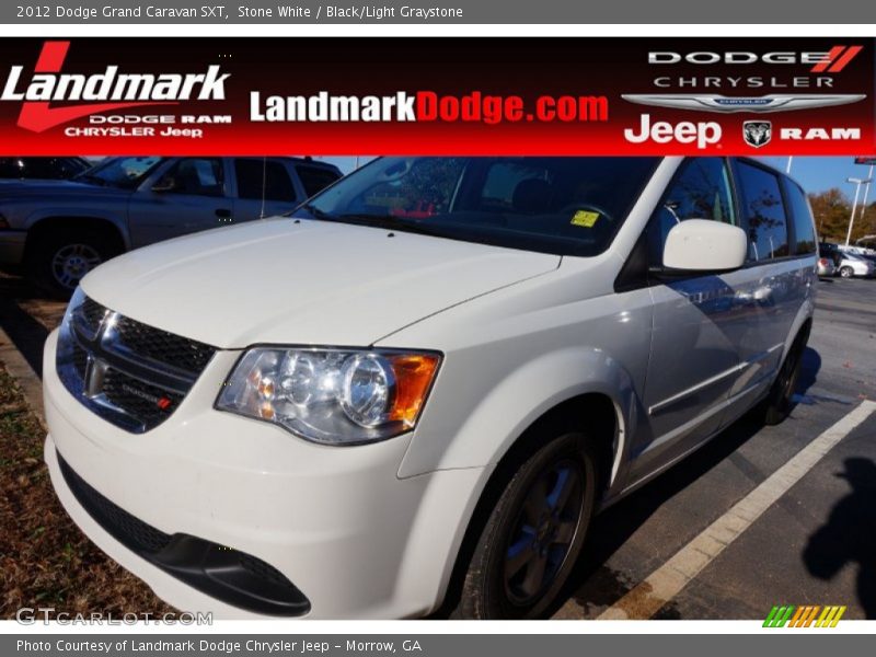 Stone White / Black/Light Graystone 2012 Dodge Grand Caravan SXT
