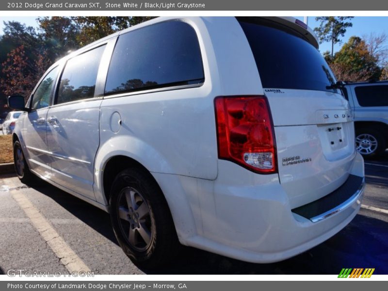 Stone White / Black/Light Graystone 2012 Dodge Grand Caravan SXT