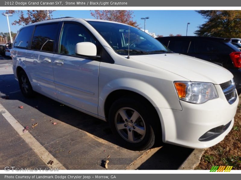 Stone White / Black/Light Graystone 2012 Dodge Grand Caravan SXT