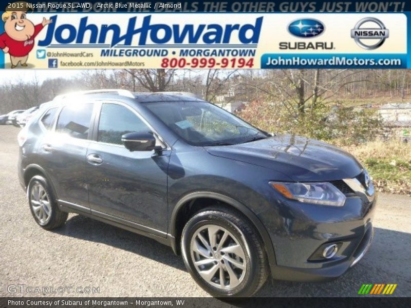 Arctic Blue Metallic / Almond 2015 Nissan Rogue SL AWD