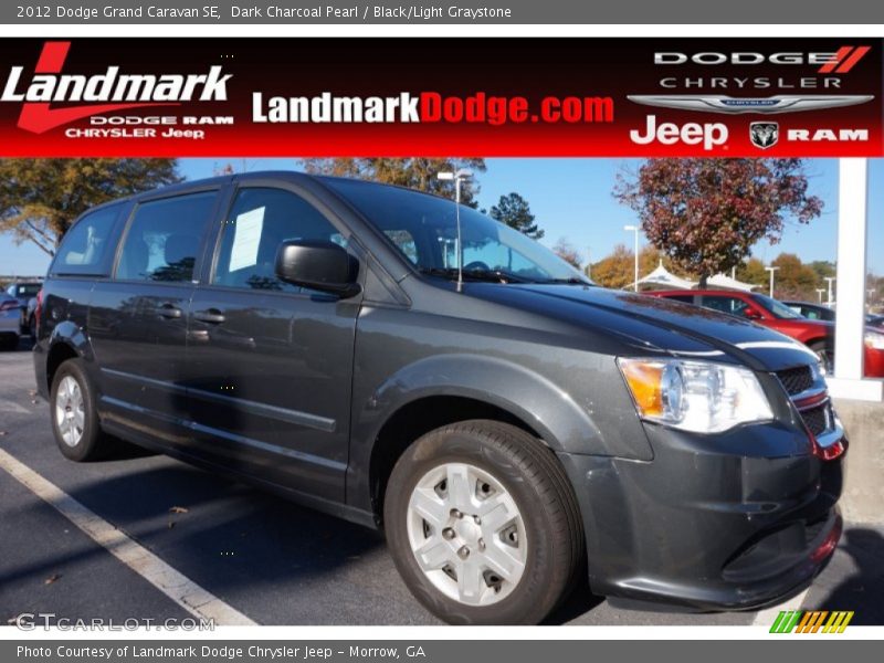 Dark Charcoal Pearl / Black/Light Graystone 2012 Dodge Grand Caravan SE