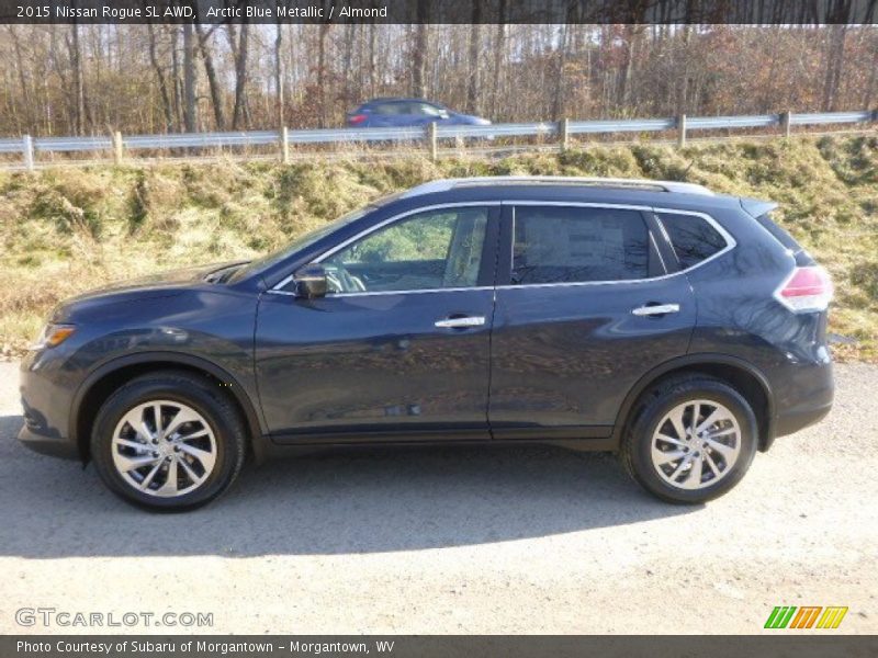 Arctic Blue Metallic / Almond 2015 Nissan Rogue SL AWD