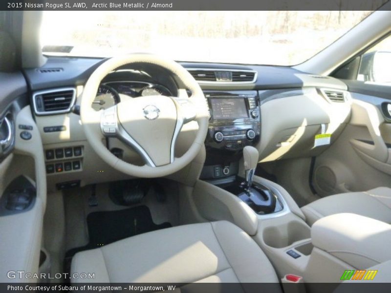 Arctic Blue Metallic / Almond 2015 Nissan Rogue SL AWD