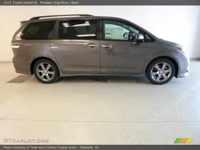 Predawn Gray Mica / Black 2015 Toyota Sienna SE