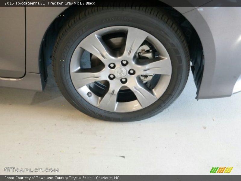 Predawn Gray Mica / Black 2015 Toyota Sienna SE