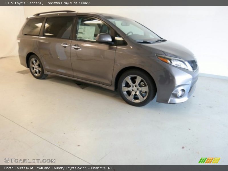 Predawn Gray Mica / Black 2015 Toyota Sienna SE