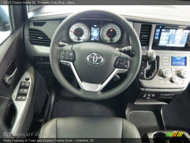 Predawn Gray Mica / Black 2015 Toyota Sienna SE