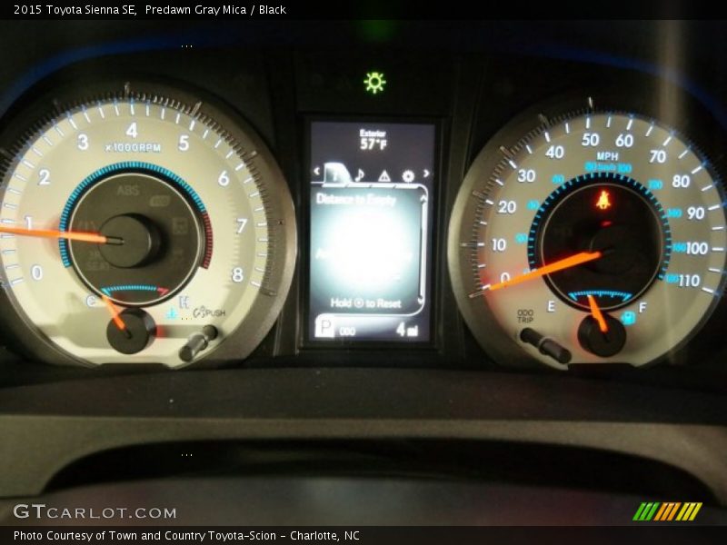 Predawn Gray Mica / Black 2015 Toyota Sienna SE