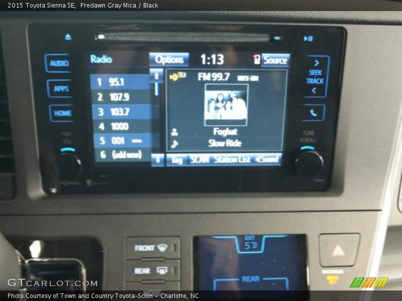 Predawn Gray Mica / Black 2015 Toyota Sienna SE