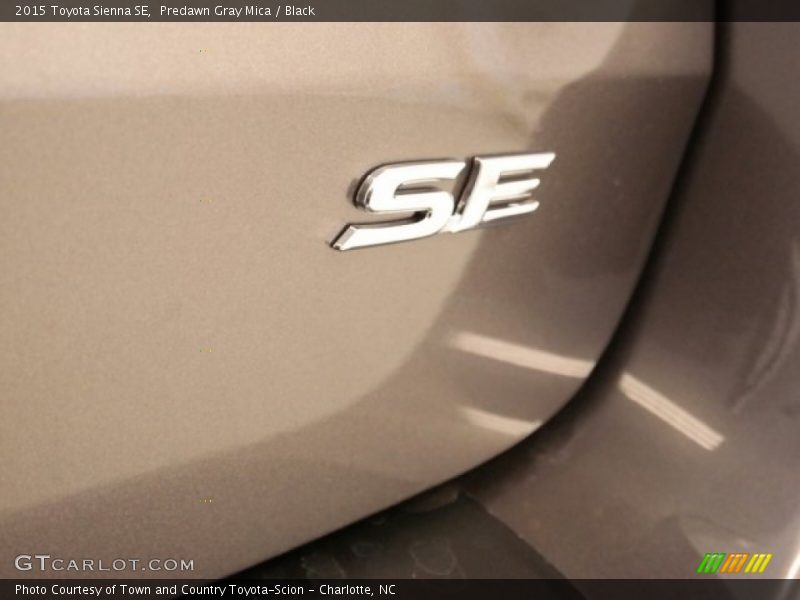 Predawn Gray Mica / Black 2015 Toyota Sienna SE