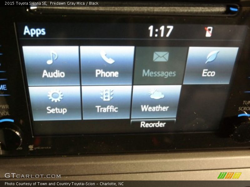Predawn Gray Mica / Black 2015 Toyota Sienna SE