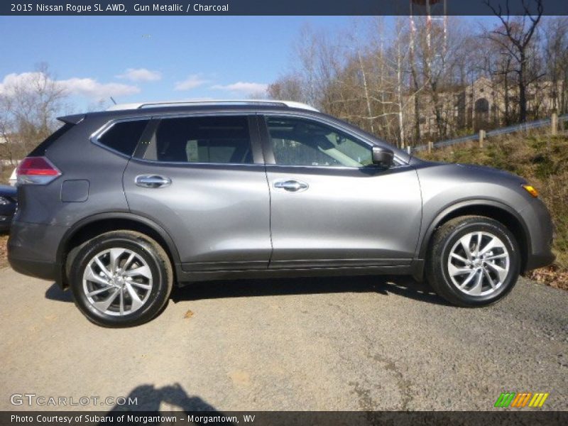Gun Metallic / Charcoal 2015 Nissan Rogue SL AWD