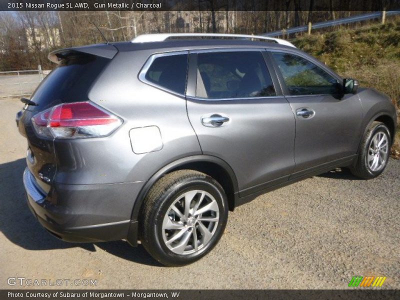 Gun Metallic / Charcoal 2015 Nissan Rogue SL AWD