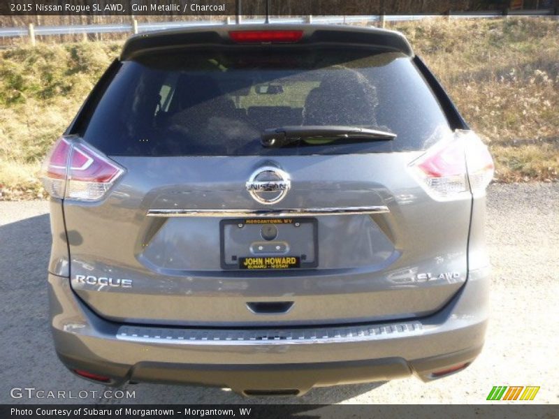 Gun Metallic / Charcoal 2015 Nissan Rogue SL AWD