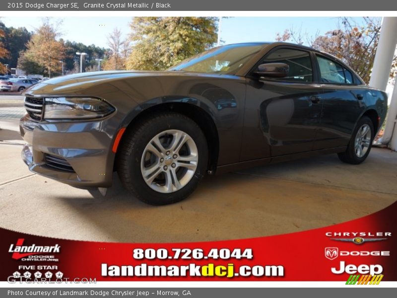 Granite Crystal Metallic / Black 2015 Dodge Charger SE