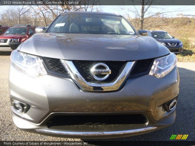 Gun Metallic / Charcoal 2015 Nissan Rogue SL AWD