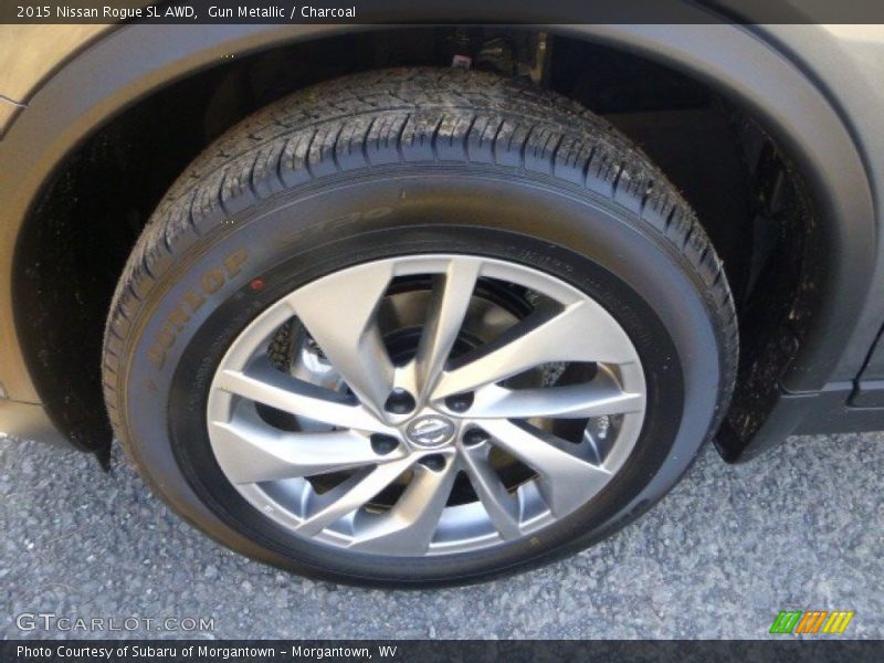 Gun Metallic / Charcoal 2015 Nissan Rogue SL AWD