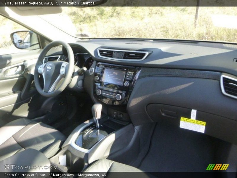 Gun Metallic / Charcoal 2015 Nissan Rogue SL AWD