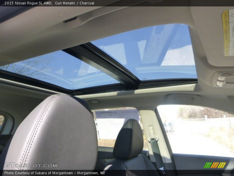 Gun Metallic / Charcoal 2015 Nissan Rogue SL AWD