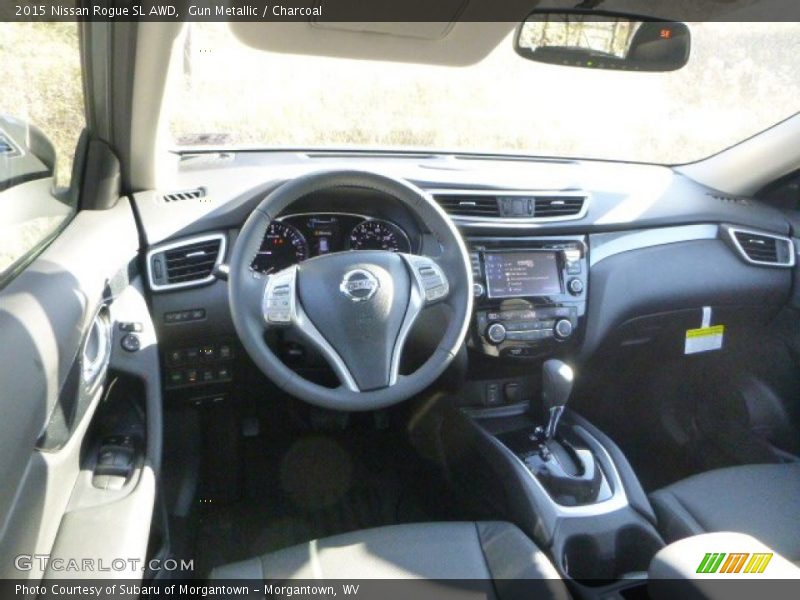 Gun Metallic / Charcoal 2015 Nissan Rogue SL AWD