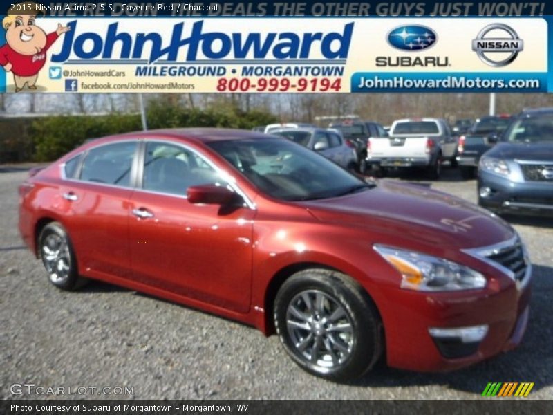 Cayenne Red / Charcoal 2015 Nissan Altima 2.5 S