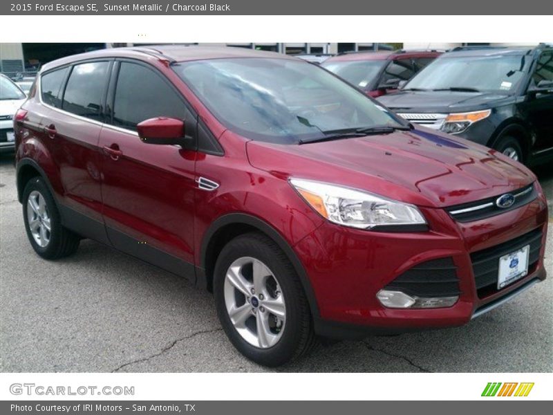 Sunset Metallic / Charcoal Black 2015 Ford Escape SE