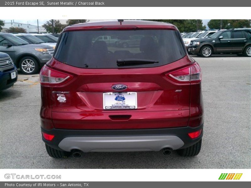 Sunset Metallic / Charcoal Black 2015 Ford Escape SE