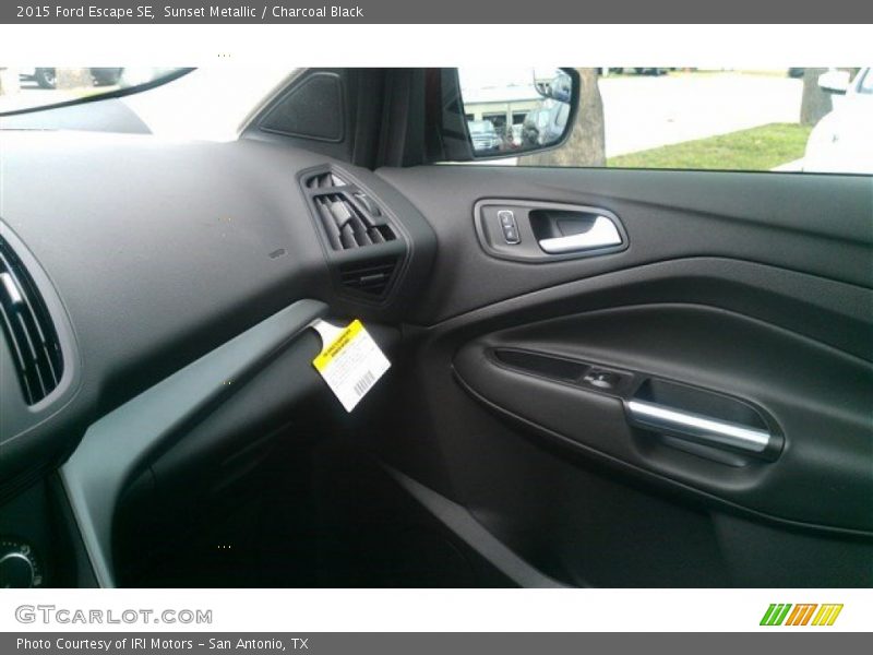 Sunset Metallic / Charcoal Black 2015 Ford Escape SE