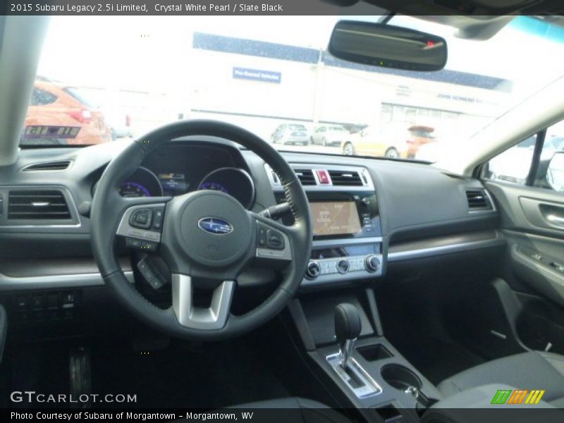 Crystal White Pearl / Slate Black 2015 Subaru Legacy 2.5i Limited