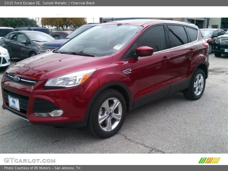 Sunset Metallic / Charcoal Black 2015 Ford Escape SE