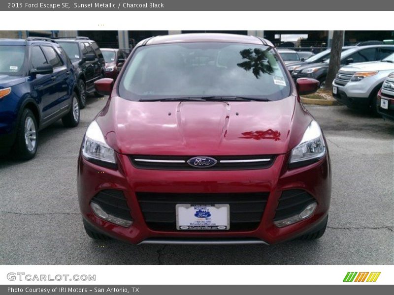 Sunset Metallic / Charcoal Black 2015 Ford Escape SE