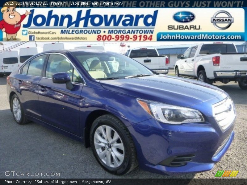 Lapis Blue Pearl / Warm Ivory 2015 Subaru Legacy 2.5i Premium