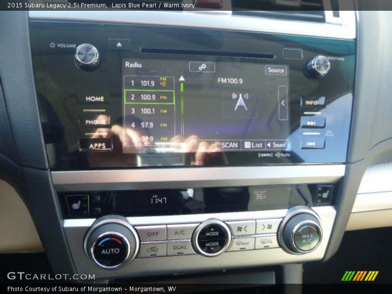 Lapis Blue Pearl / Warm Ivory 2015 Subaru Legacy 2.5i Premium