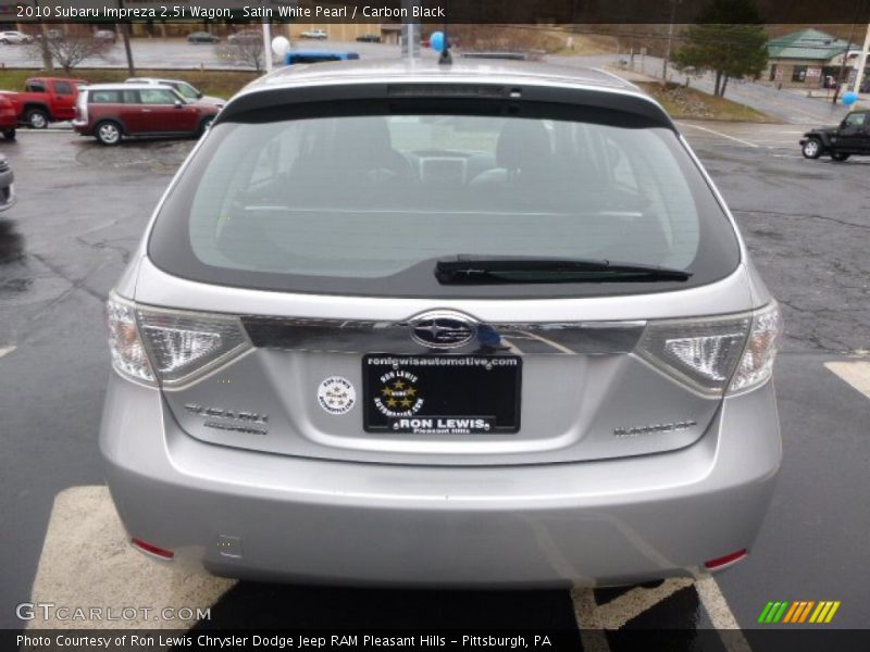 Satin White Pearl / Carbon Black 2010 Subaru Impreza 2.5i Wagon